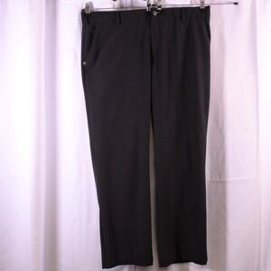 Adidas Mens 38x30 Black Lightweight Polyester Flat Front Golf Pants Trousers